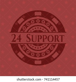 24 Support red emblem