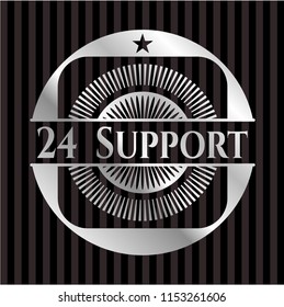 24 Support silver emblem or badge
