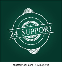24 Support written on a chalkboard