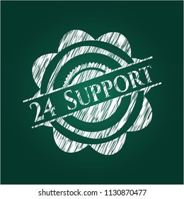 24 Support written on a chalkboard