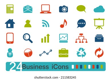 24 web icons for business