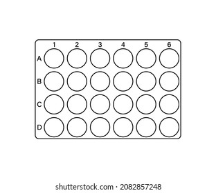 24 Well-Plate-Vorlage. Clipart-Bild