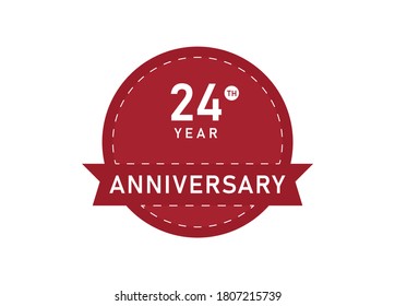 24 year anniversary Badges. 24 years anniversary