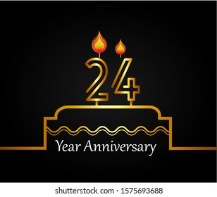 24 year anniversary design template