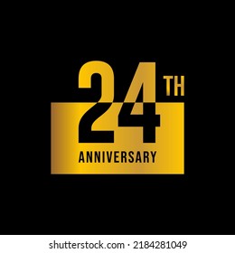 24 year anniversary design template. vector template illustration