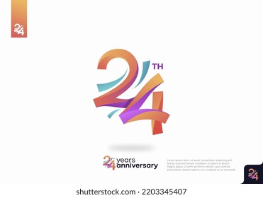 24 year anniversary design template