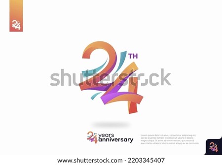 24 year anniversary design template