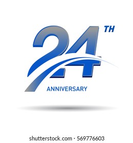 24 Years Anniversary Celebration Design.