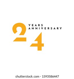 24 years anniversary design template