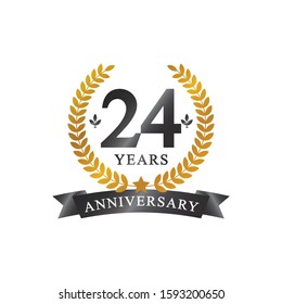 24 years anniversary elegant design