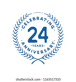 24 years design template. 24th vector and illustration.