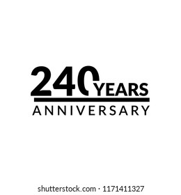 240 years anniversary celebration simple logo