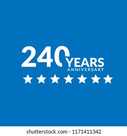 240 years anniversary celebration simple logo