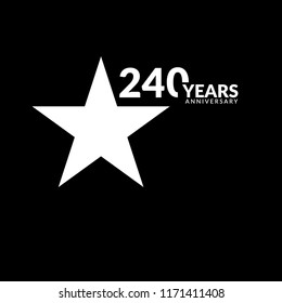 240 years anniversary celebration simple logo