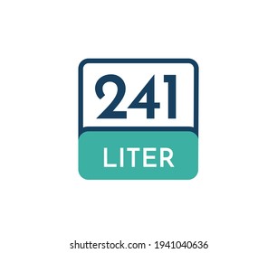 241 liters icon vector illustration