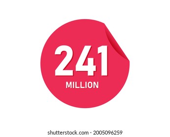 241 million texts on the white background