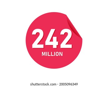 242 million texts on the white background