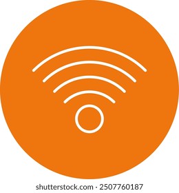 242 - Wifi Signal Line Multi Circle Vector Icon Design