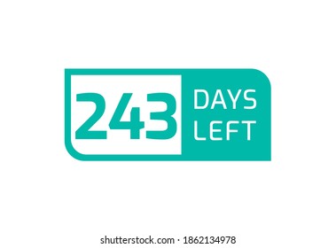 243 Days Left banner on white background, 243 Days Left to Go