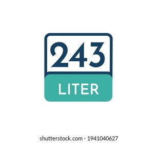 243 liters icon vector illustration