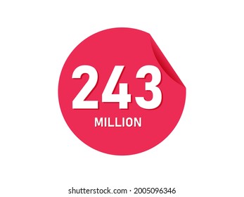 243 million texts on the white background