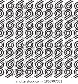 243 Seamless pattern with black number 9 and 6. Seamless vector illustration eps 10.