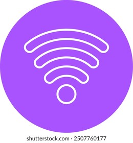 243 - Wifi Signals Line Multi Circle Vector Icon Design