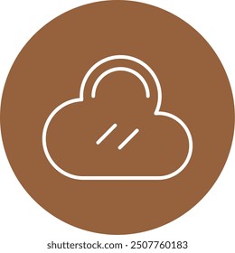 244 - Cloud Line Multi Circle Vector Icon Design