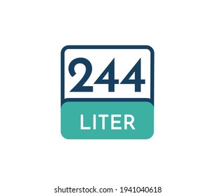 244 liters icon vector illustration