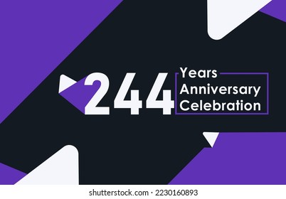 244 years anniversary celebration modern banner template design