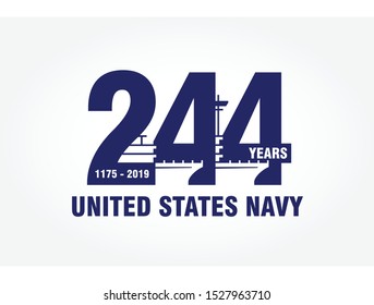 244 Years U.S. Navy Birthday. 13 rd October. 