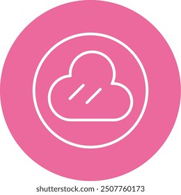 245 - Cloud Circle Line Multi Circle Vector Icon Design