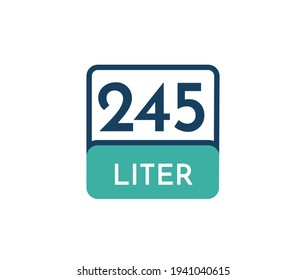 245 liters icon vector illustration