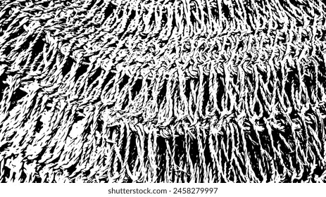 2-46.Rough grid net grunge texture. Abstract monochrome fabric texture background. Vector design artwork. Texture effect - illustration