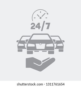 24/7 automotive service icon