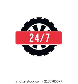 247 Abzeichen mit Rädern. Vektorgrafik