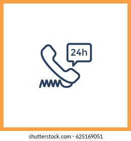 24/7 call center support vector icon