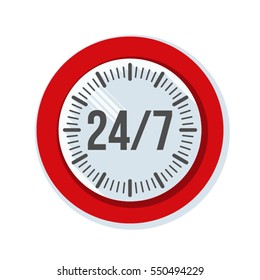 24/7 Clock button