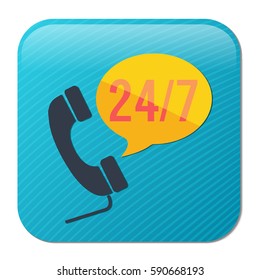 24/7 customer service icon
