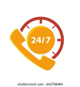 24/7 customer service icon