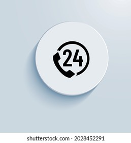 24-7 customer service number icon