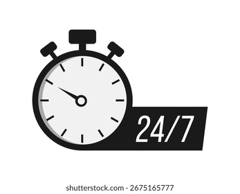 24-7 Icono de entrega. Ilustración vectorial