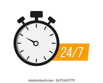 24-7 Icono de entrega. Ilustración vectorial