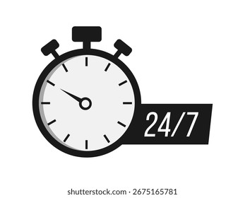 24-7 Delivery icon. Vector illustration