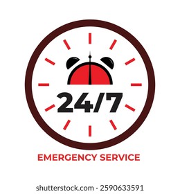 24,7 emergency service label design