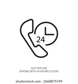 247 Hotline Support Icon design