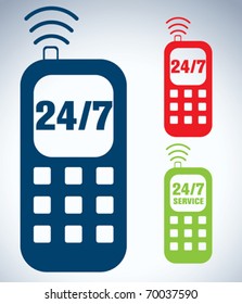 24/7 hours delivery icon