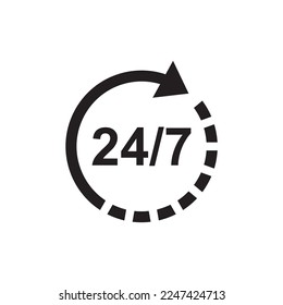 247 icon , delivery icon vector