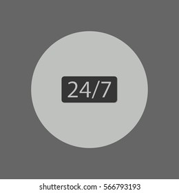 24/7 icon illustration vector, for web and mobile design