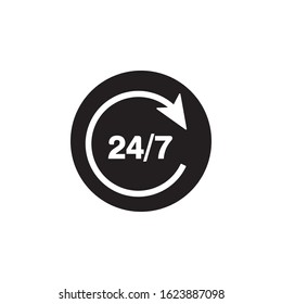 24-7 Icon In Trendy  Design Vector Eps 10
